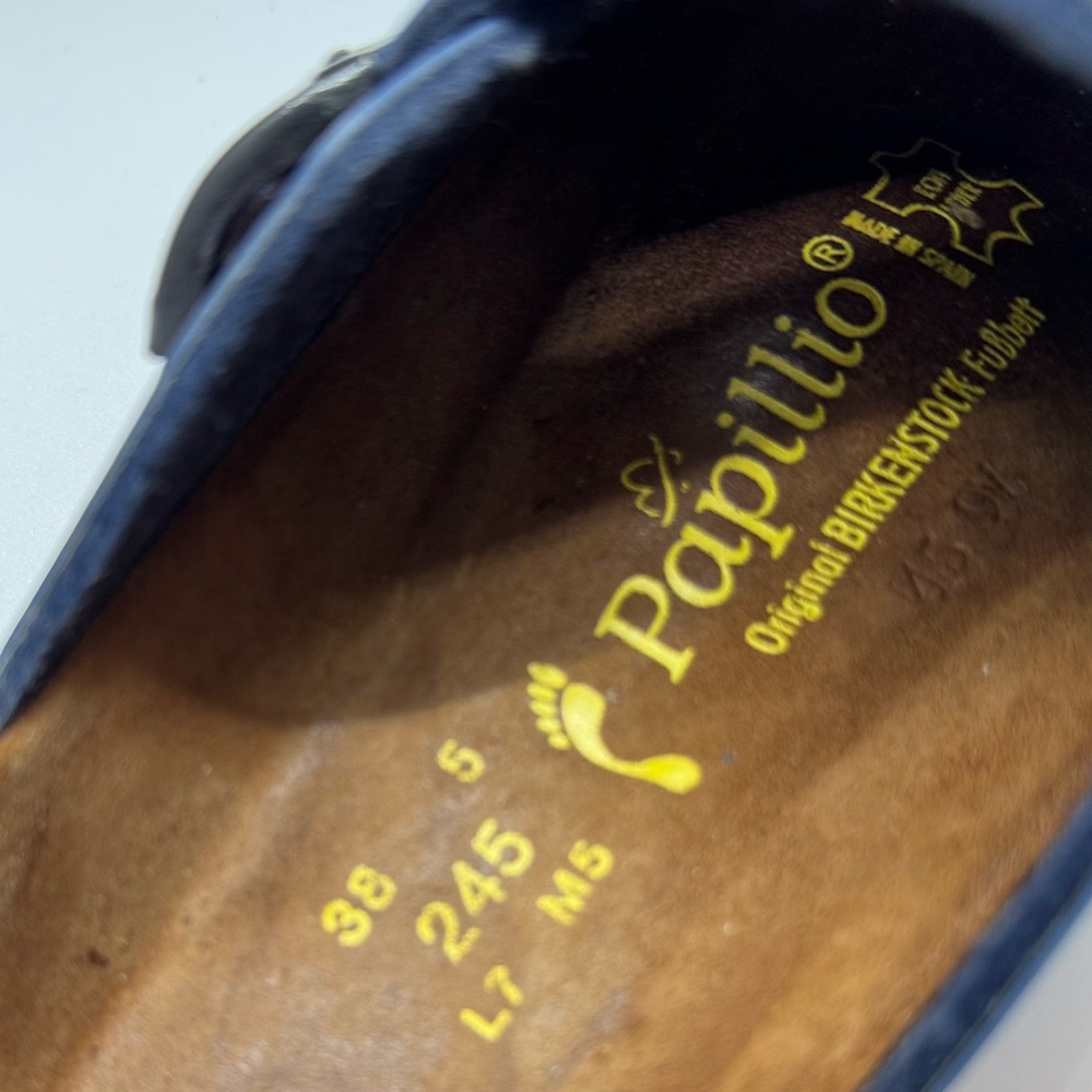 Birkenstock Papillio women’s Navy Pattern Boston Clog Size: 38 - Picture 7 of 7